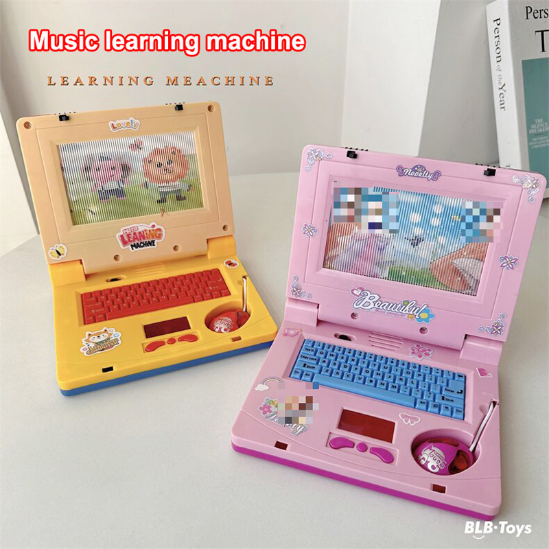 Kids Educational Computer - Simulation Laptop Toy Light Music Cartoon