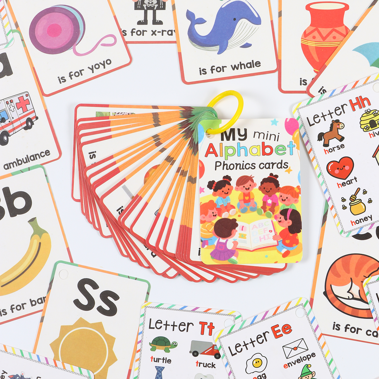 Flash Card Alphabet - My Mini Alphabet Phonics Cards, 26