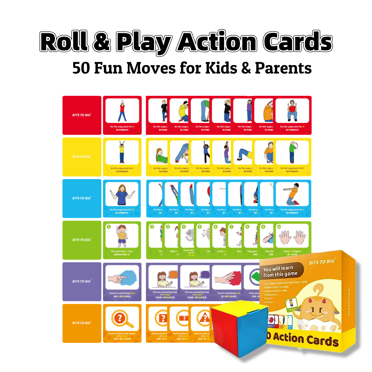 Flash Card Alphabet - Interactive Alphabet Yoga Toy for Early