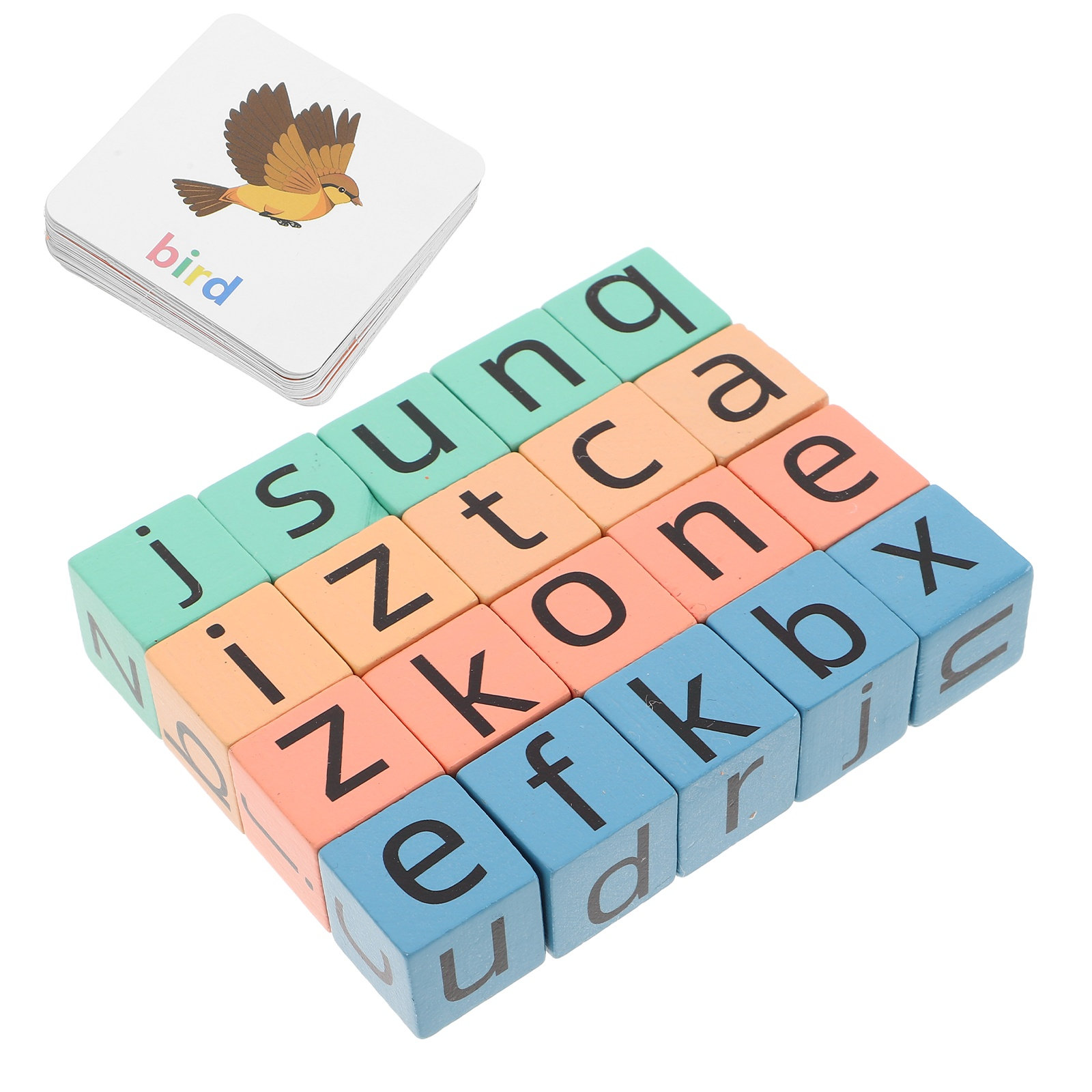 Flash Card Alphabet - 1Set Letter Blocks Flash Cards Educational