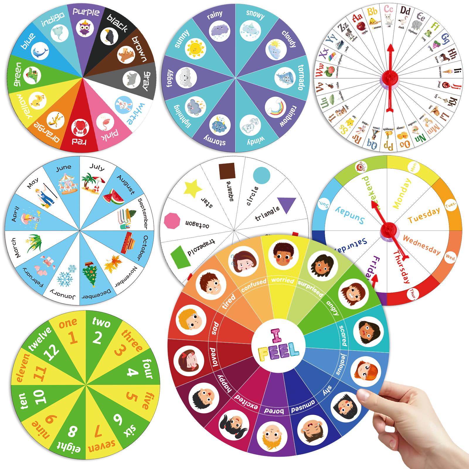 Sight Word Game - Kids Early Learning Spinner Wheel Educational