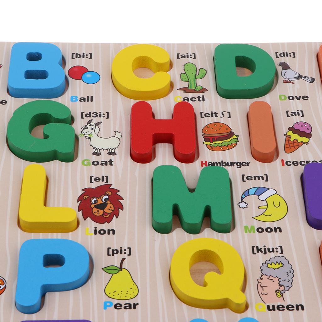 Abc Kids Early Education - Wooden Letter Puzzle ABC Educational Toy