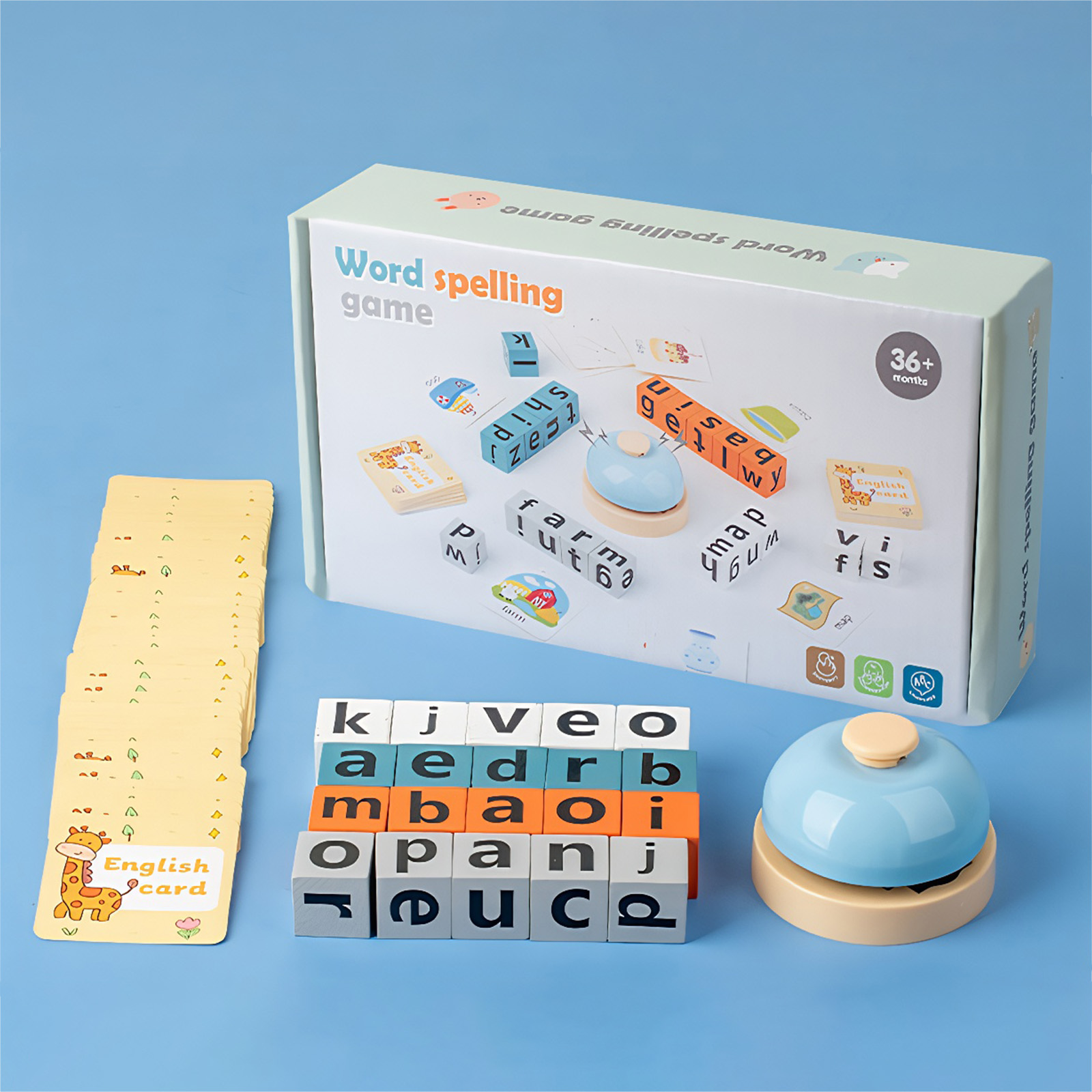 Flash Card Alphabet - Word Spelling Alphabet Game 64 Flashcards