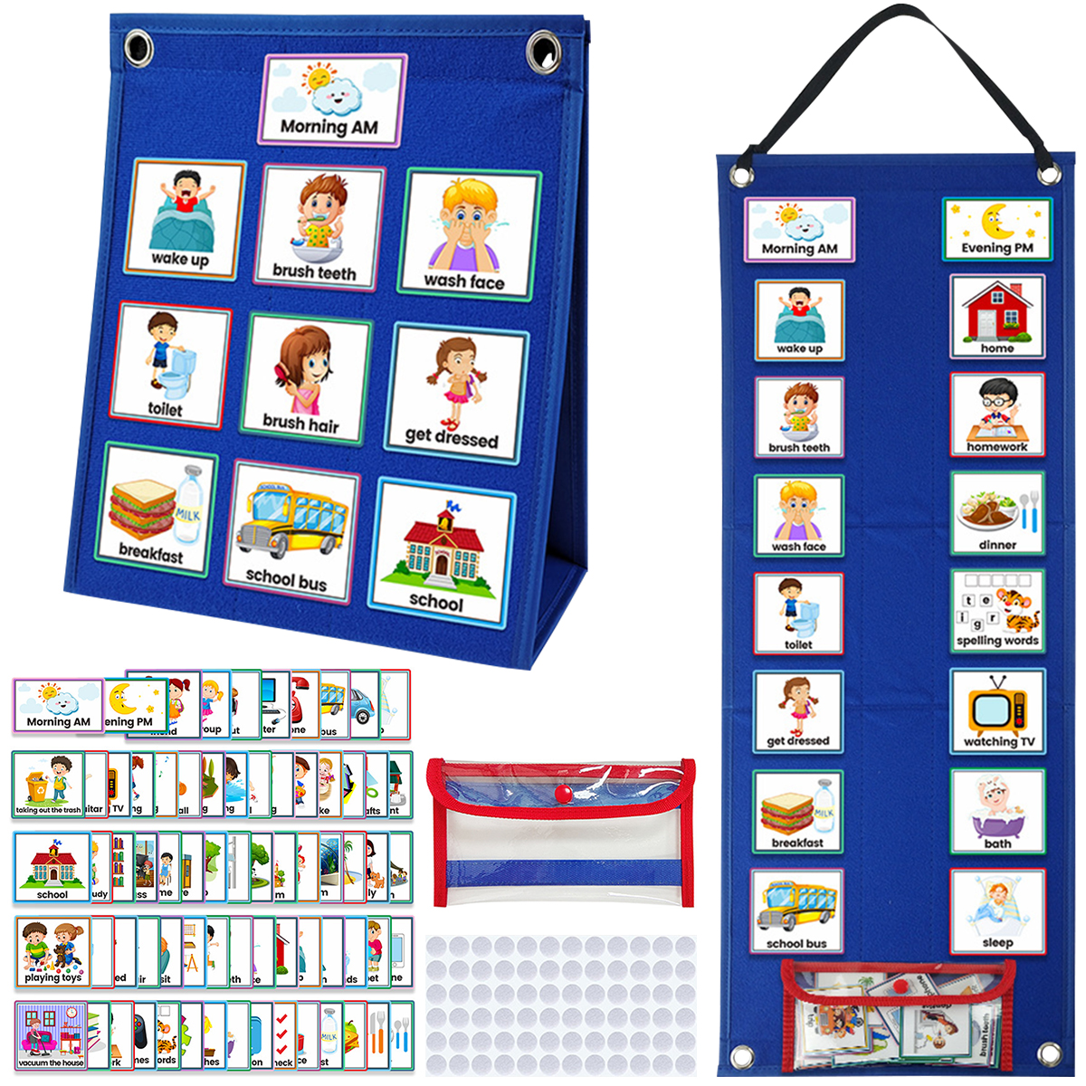 Kids Education Planner - Kid Visual Schedule Hanging Visual Planner