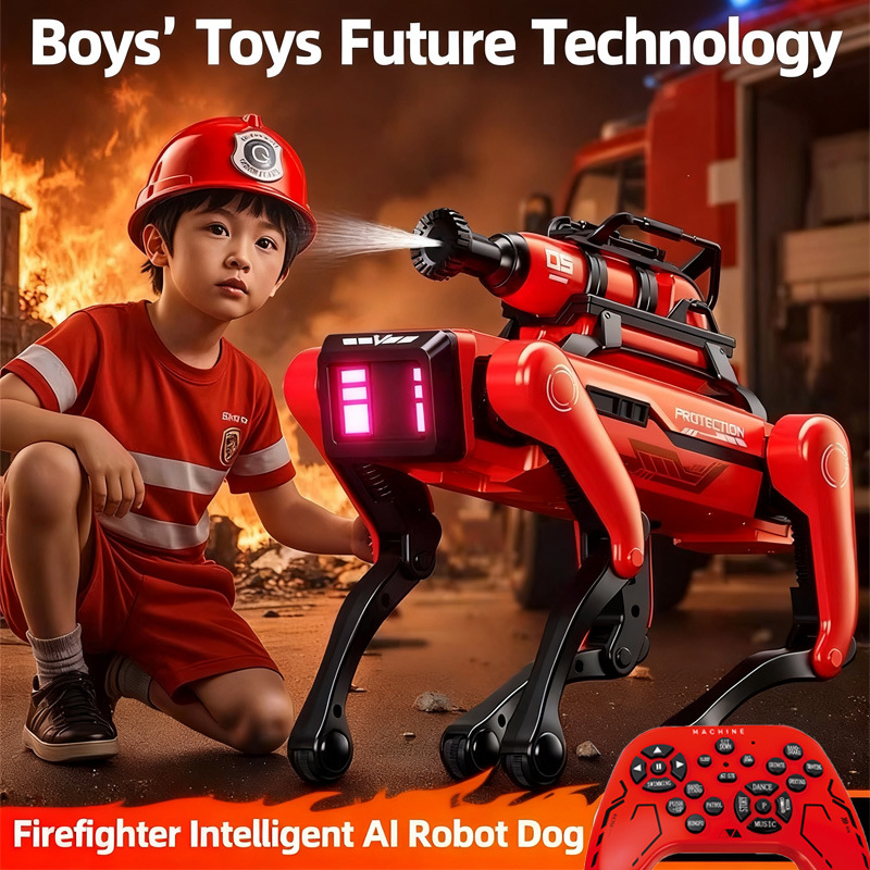 Kids Educational Resources - AI Robot Dog Intelligent Firefighting Robot