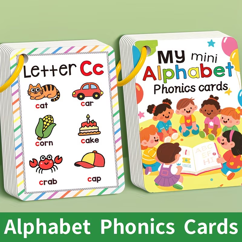 Flash Card Alphabet - 26 English Learning Cards with Letter