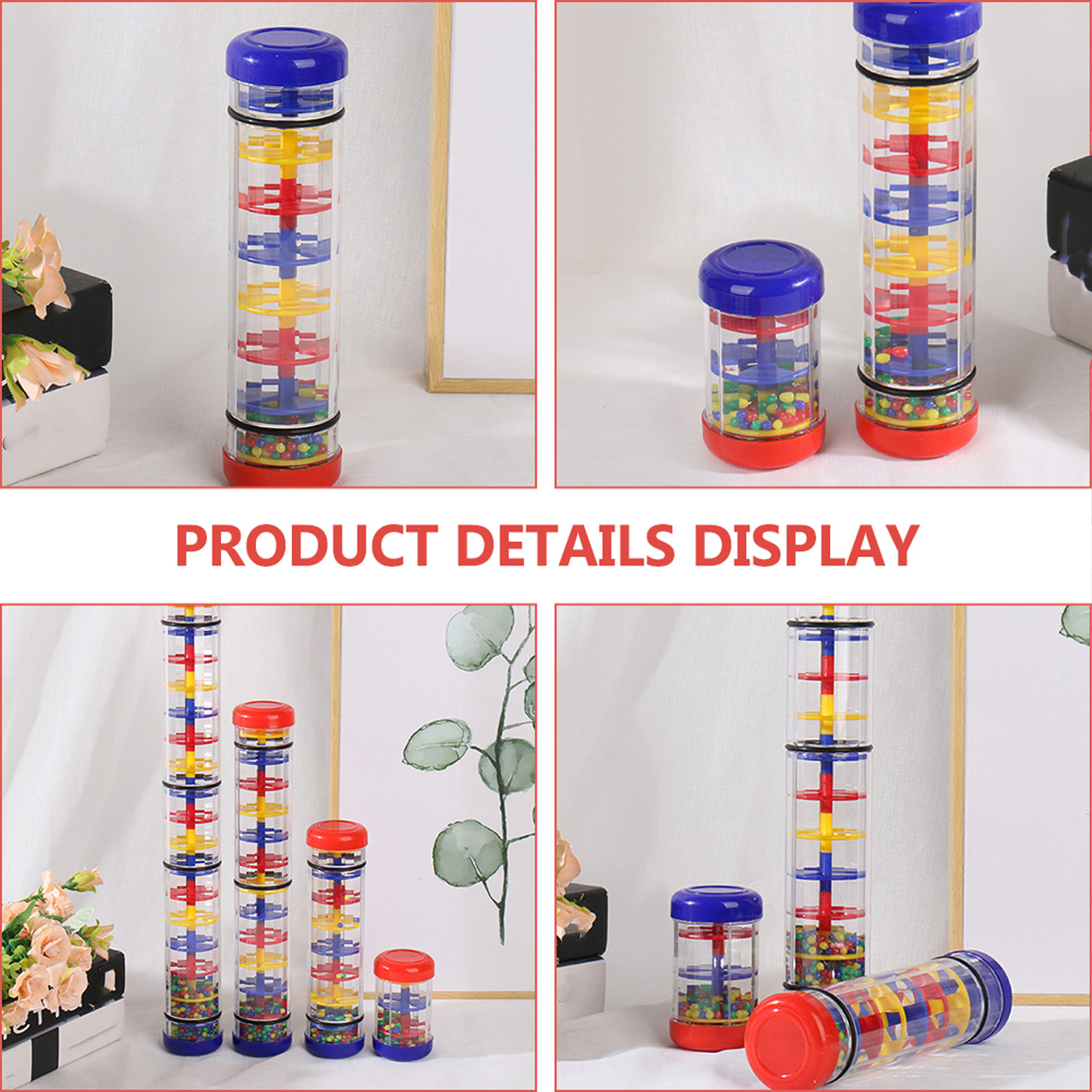 4Pcs Rain Sound Tube Kids Cogn - Kids Education Youtube reseña y precio