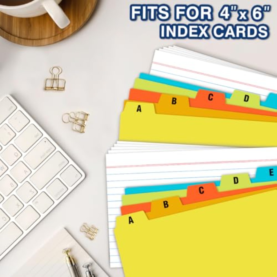 4x6 Plastic Index Card Divider - Flash Card Alphabet reseña y precio