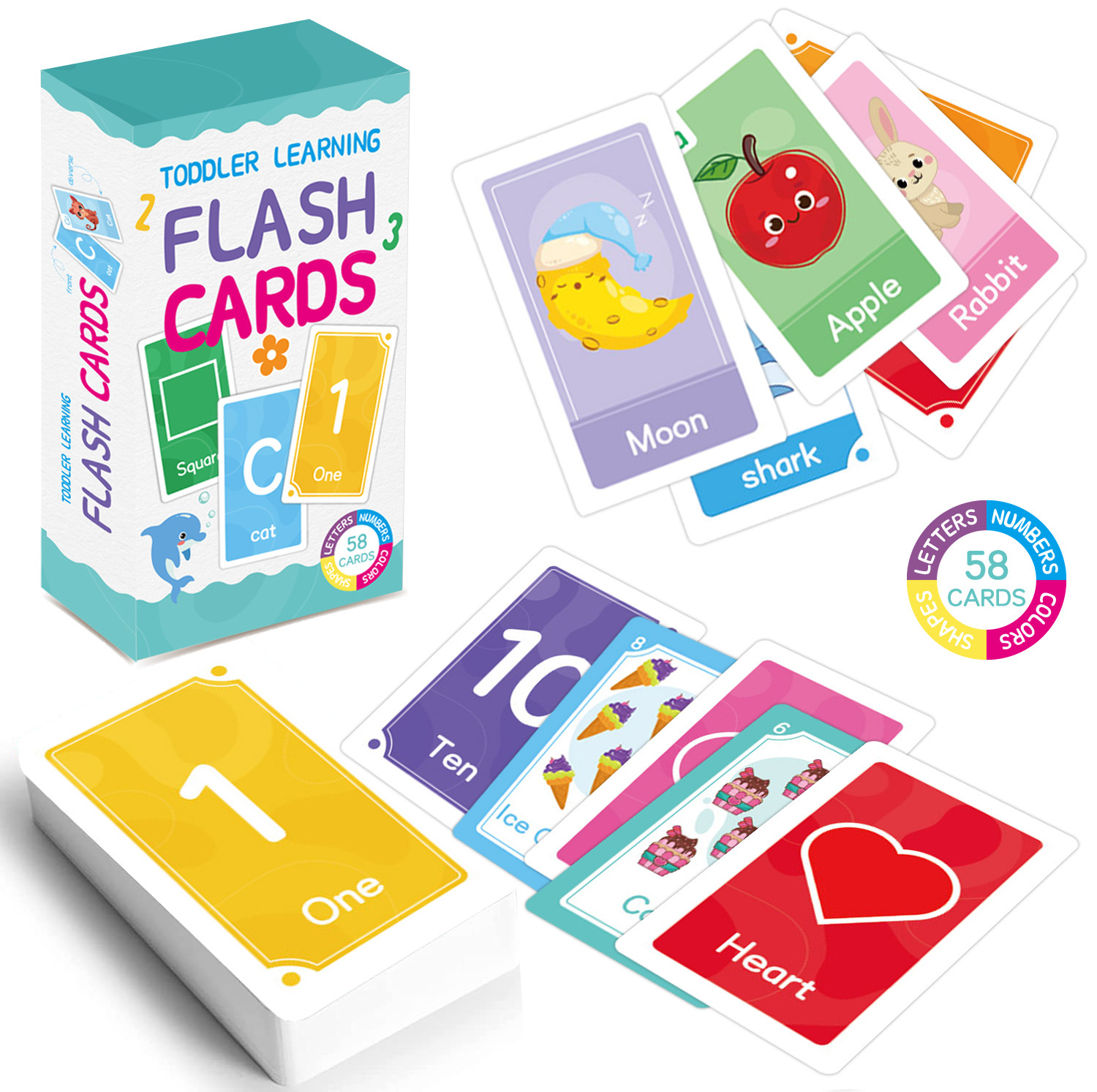 58 Pcs ABC Alphabet Flashcards - Flash Card Alphabet reseña y precio