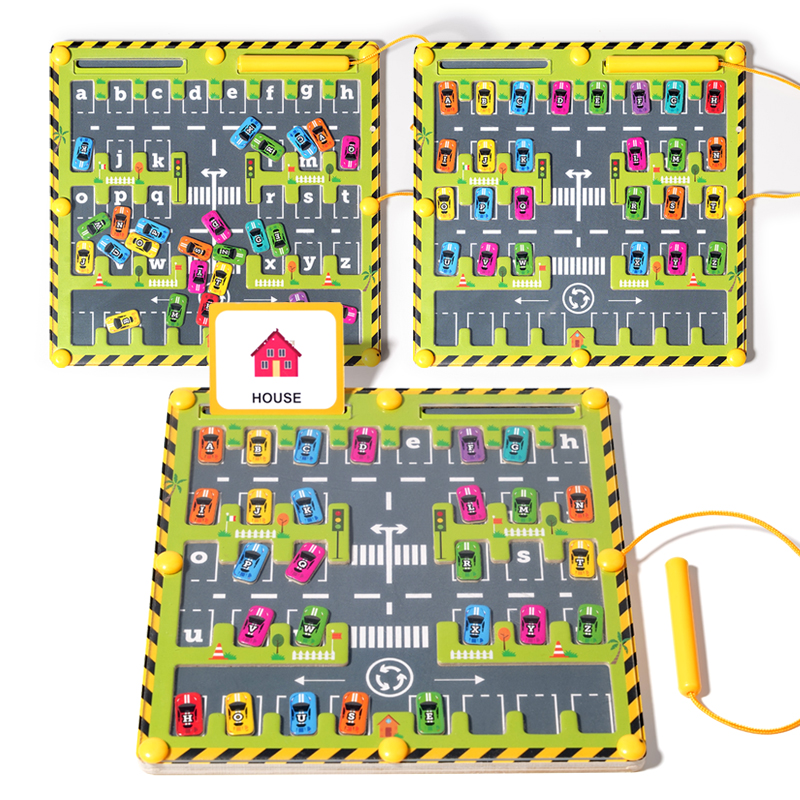 Magnetic Car Alphabet Maze Mon - Abc Kids Early Education reseña y precio