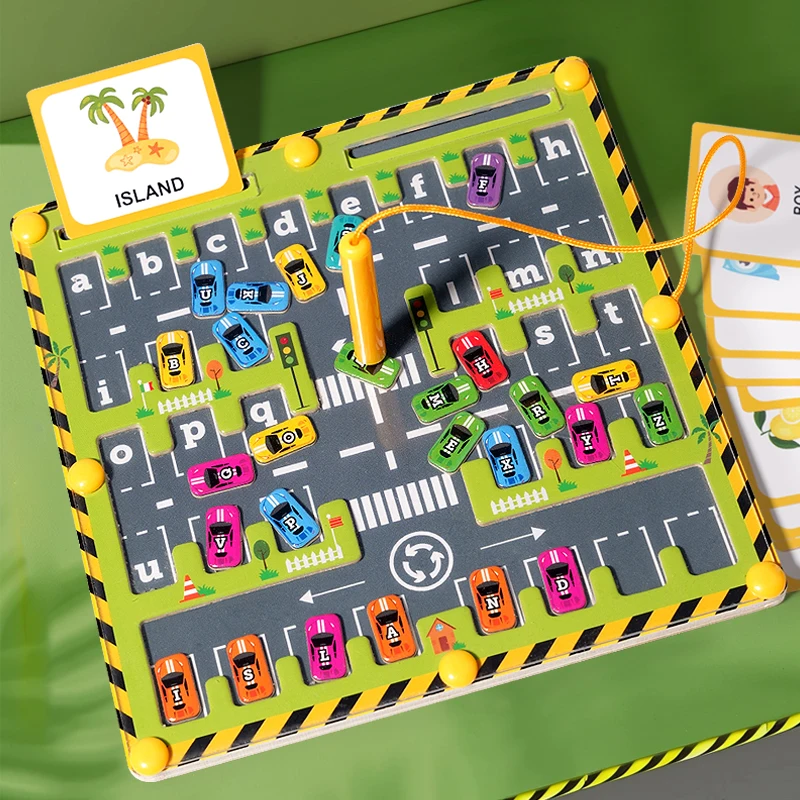 Magnetic Car Alphabet Maze Mon - Abc Kids Early Education reseña y precio