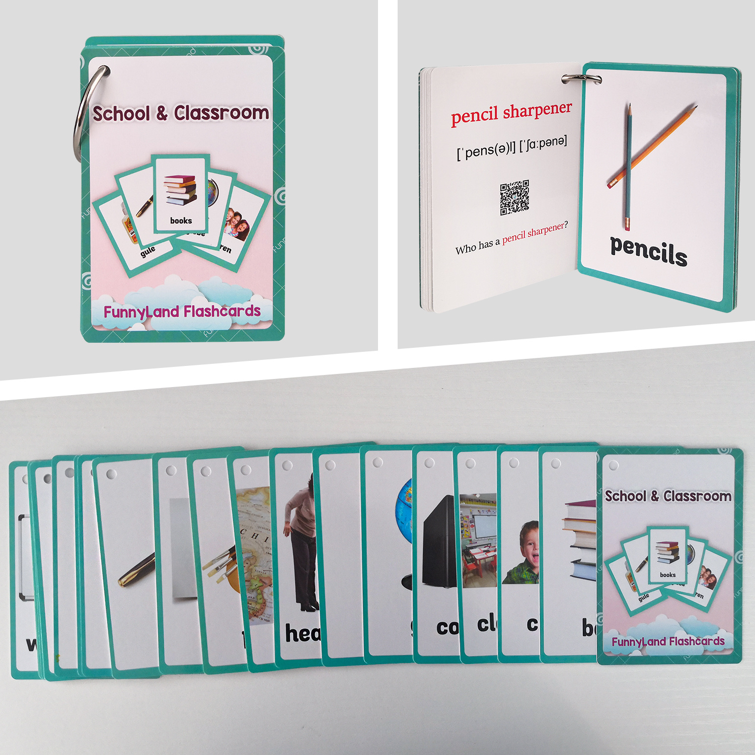 Classroom Stationery Vocabular - Flash Card Alphabet reseña y precio