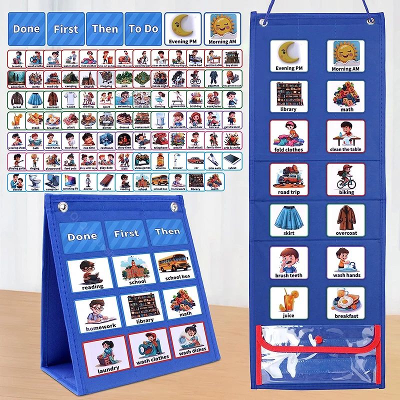Kid Visual Schedule Hanging Vi - Kids Education Planner reseña y precio