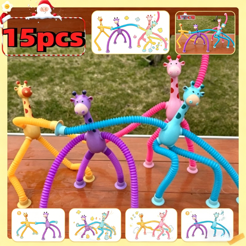 15Pcs Giraffe Pop Tube Suction - Kids Education Youtube reseña y precio