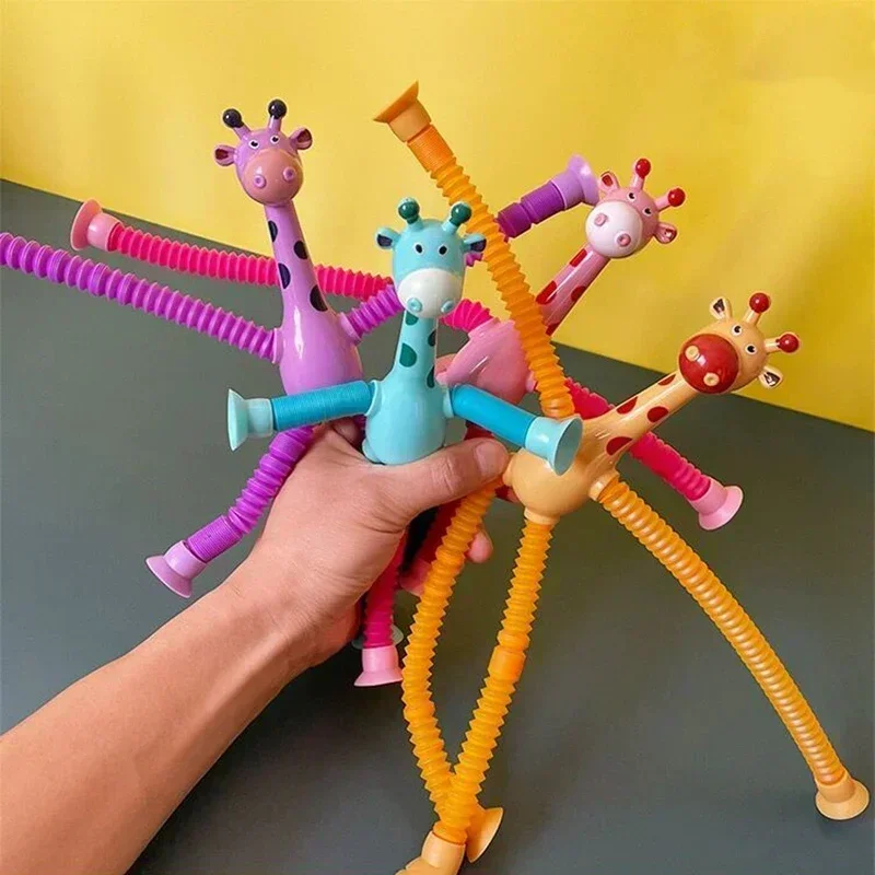 15Pcs Giraffe Pop Tube Suction - Kids Education Youtube reseña y precio