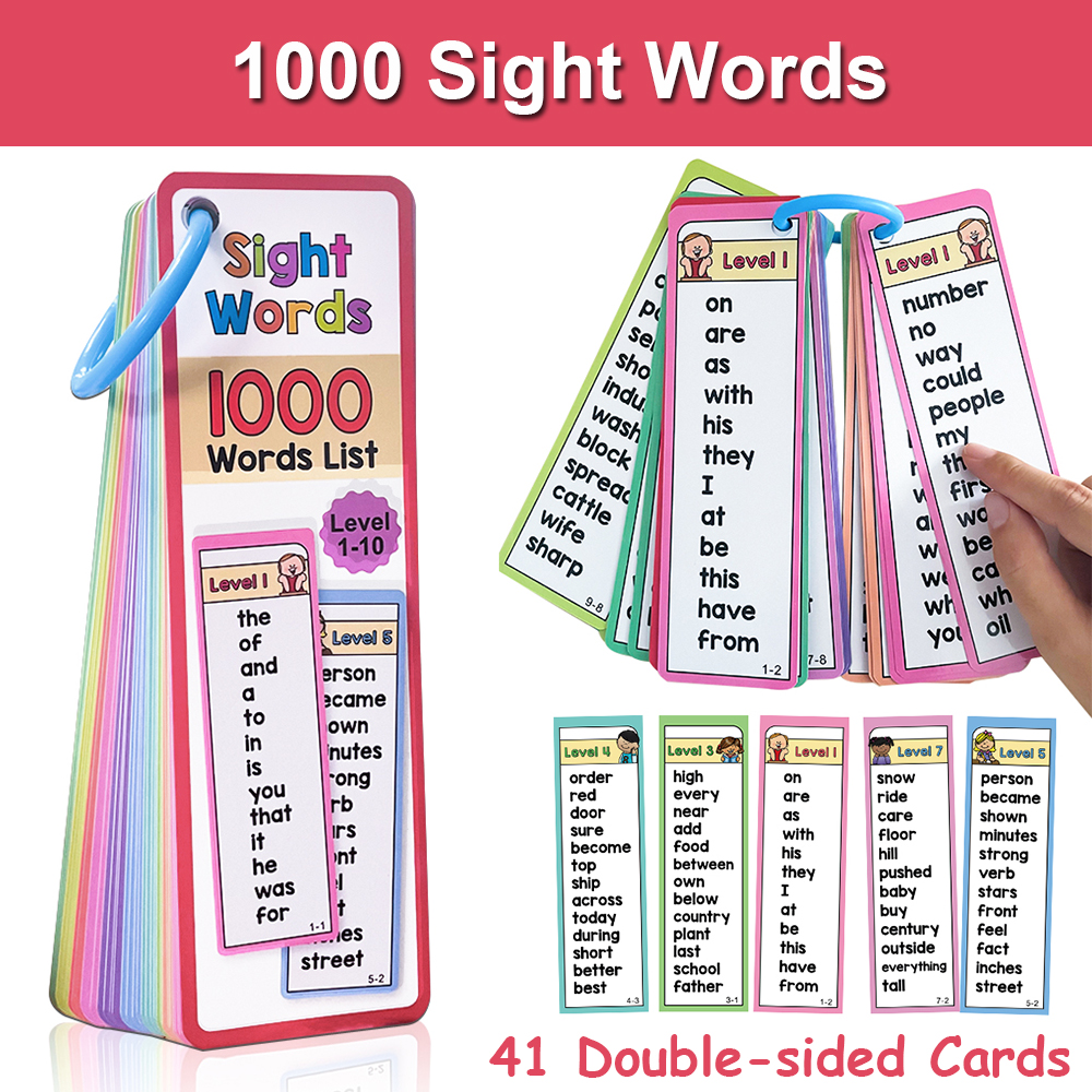 1000 Sight Words List English  - Flash Card Alphabet reseña y precio