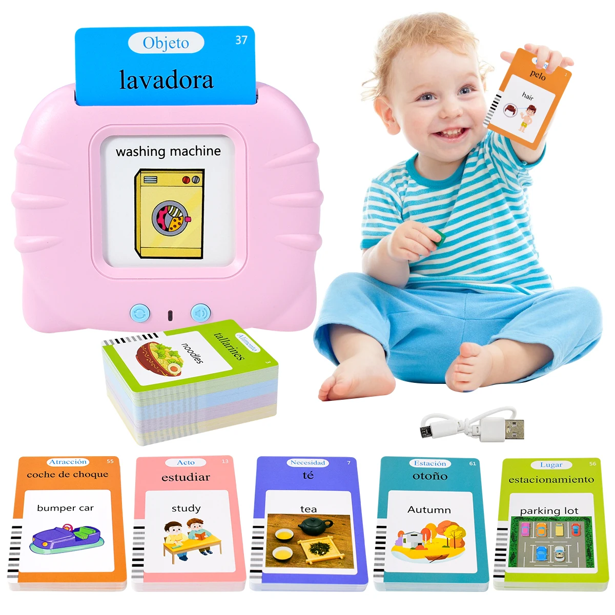 Electronic Spanish Cognitive C - Flash Card Alphabet reseña y precio