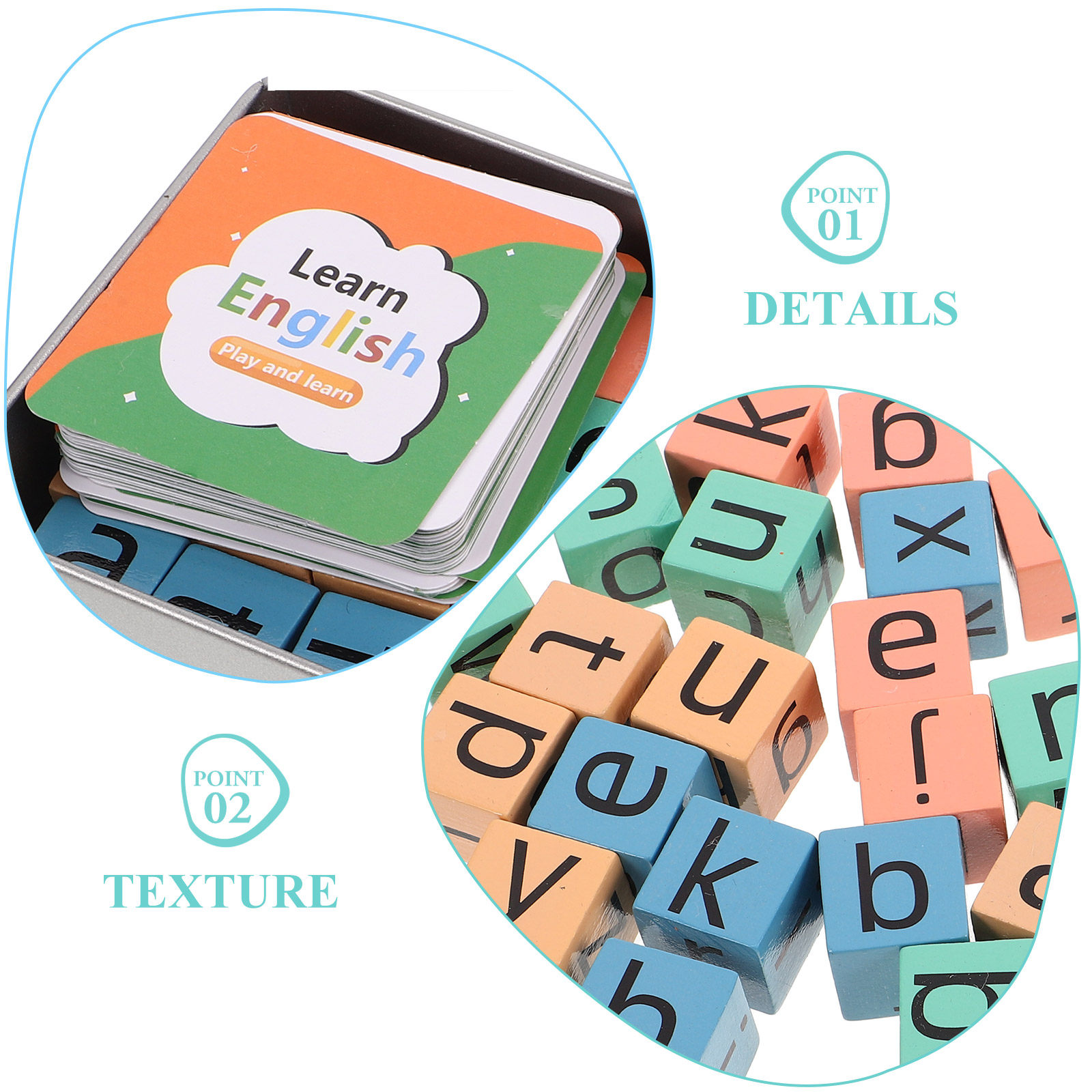 1Set Letter Blocks Flash Cards - Flash Card Alphabet reseña y precio