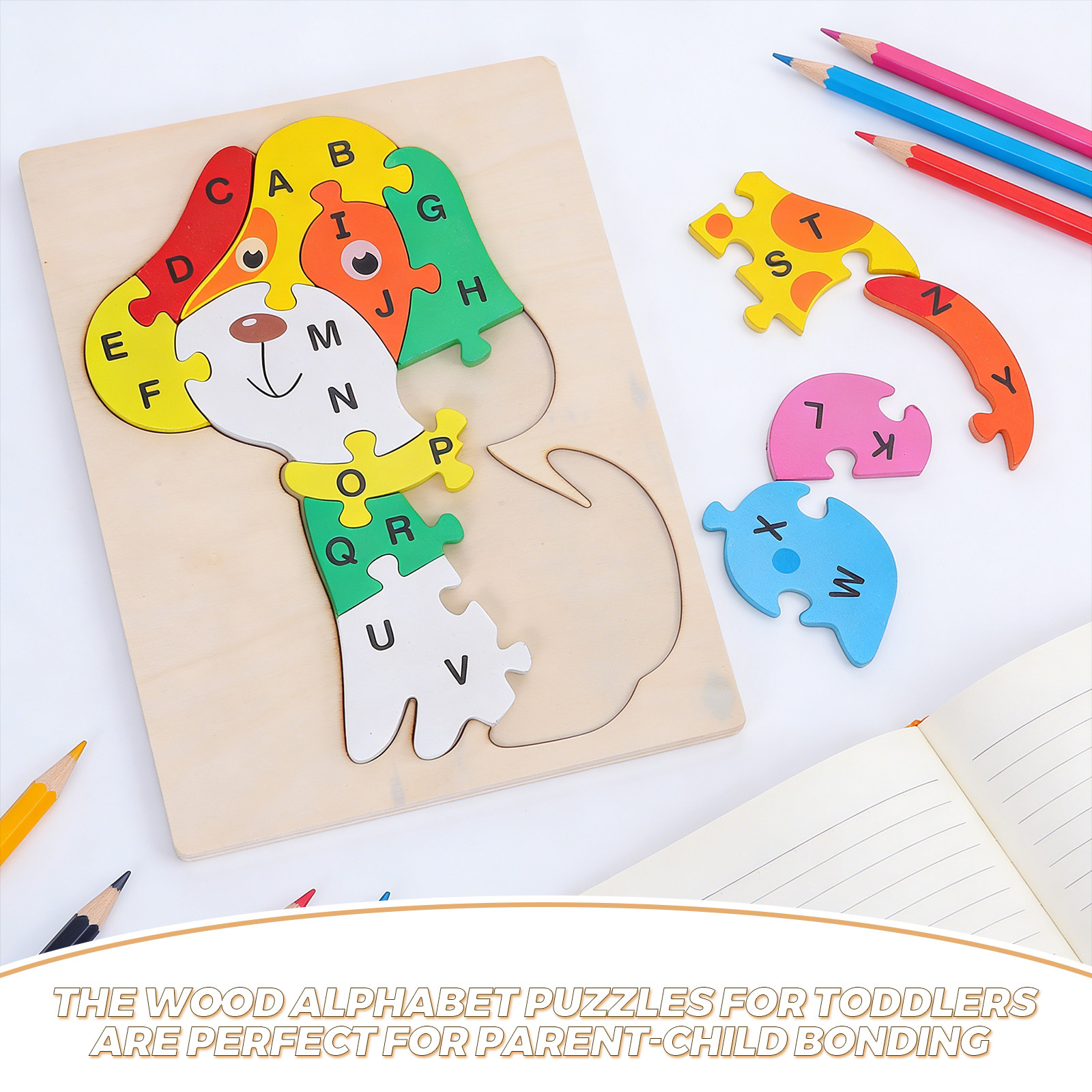 1Set Wooden Alphabet Puzzle Do - Abc Kids Early Education reseña y precio