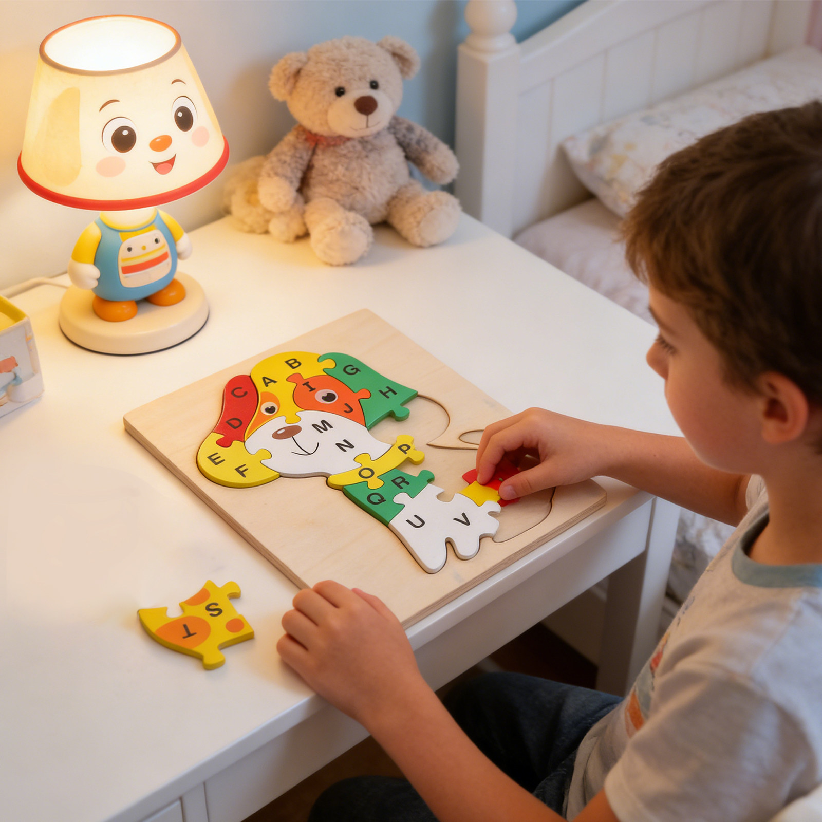1Set Wooden Alphabet Puzzle Do - Abc Kids Early Education reseña y precio