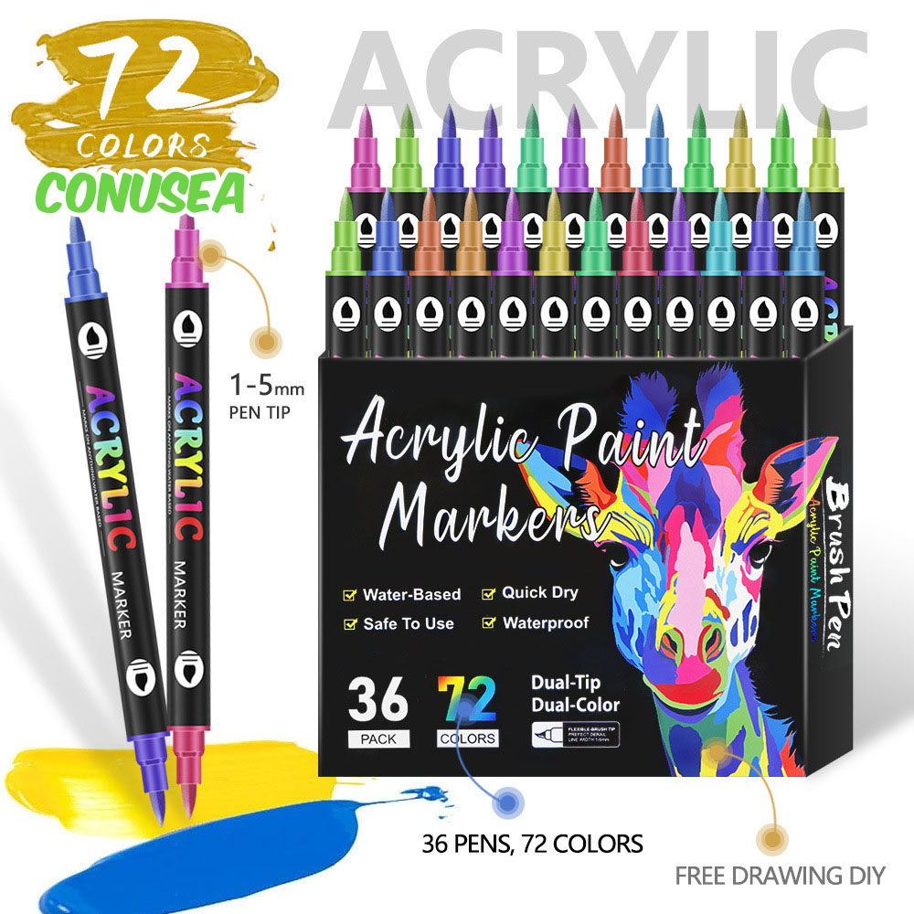 Acrylic Paint Markers Dual Tip - Kids Education Tips reseña y precio