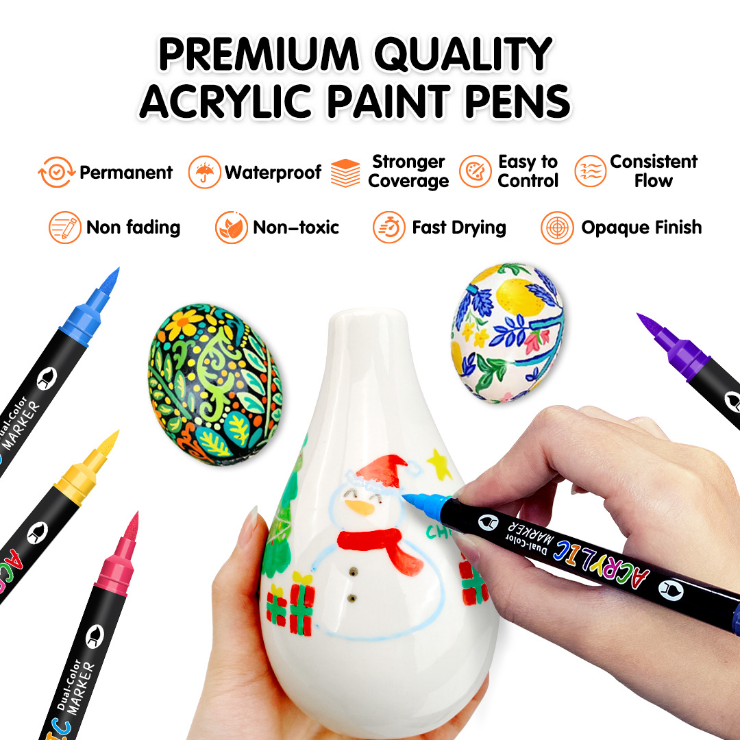 Acrylic Paint Markers Dual Tip - Kids Education Tips reseña y precio