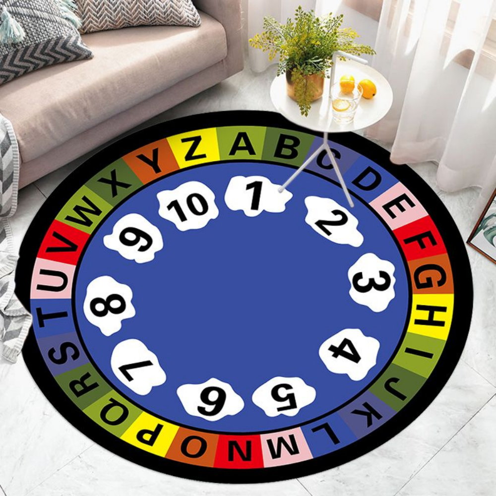 Rainbow ABC Number Round Rug N - Abc Kids Early Education reseña y precio