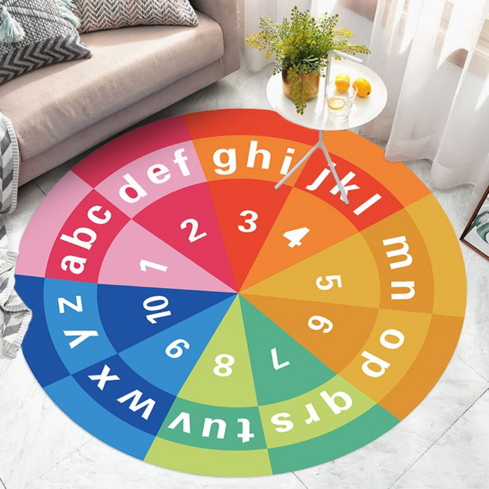 Rainbow ABC Number Round Rug N - Abc Kids Early Education reseña y precio
