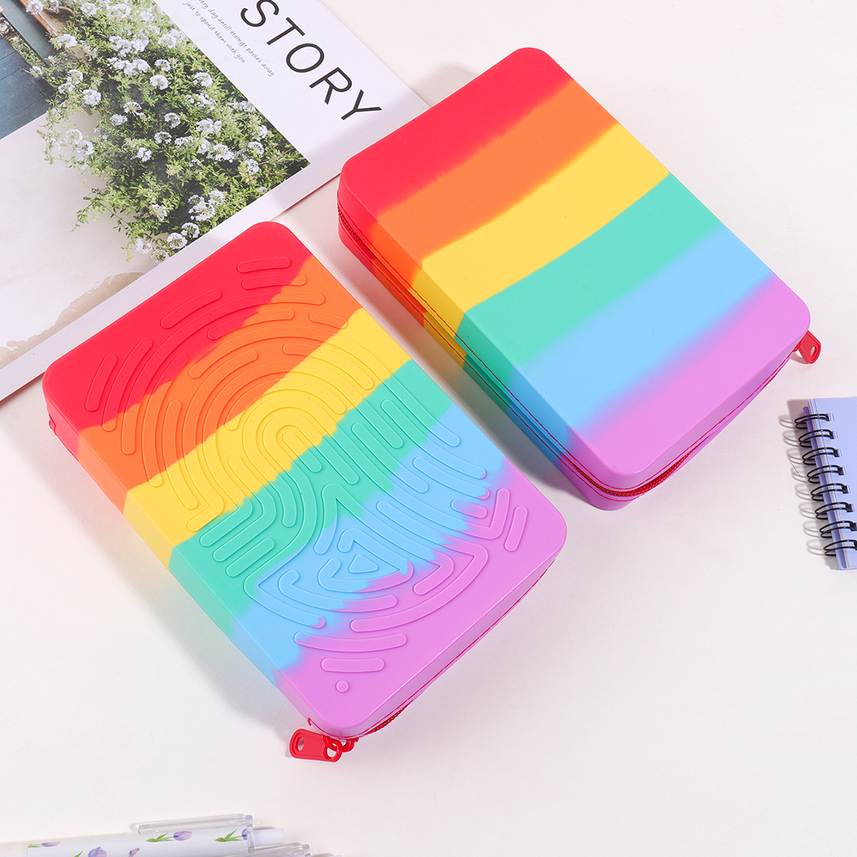 Silicone Rainbow Desk Statione - Kids Educational Resources reseña y precio