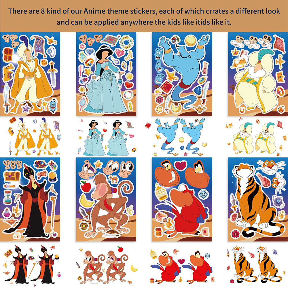 8/16sheets Disney Anime Aladdi - Kids Educational Computer reseña y precio