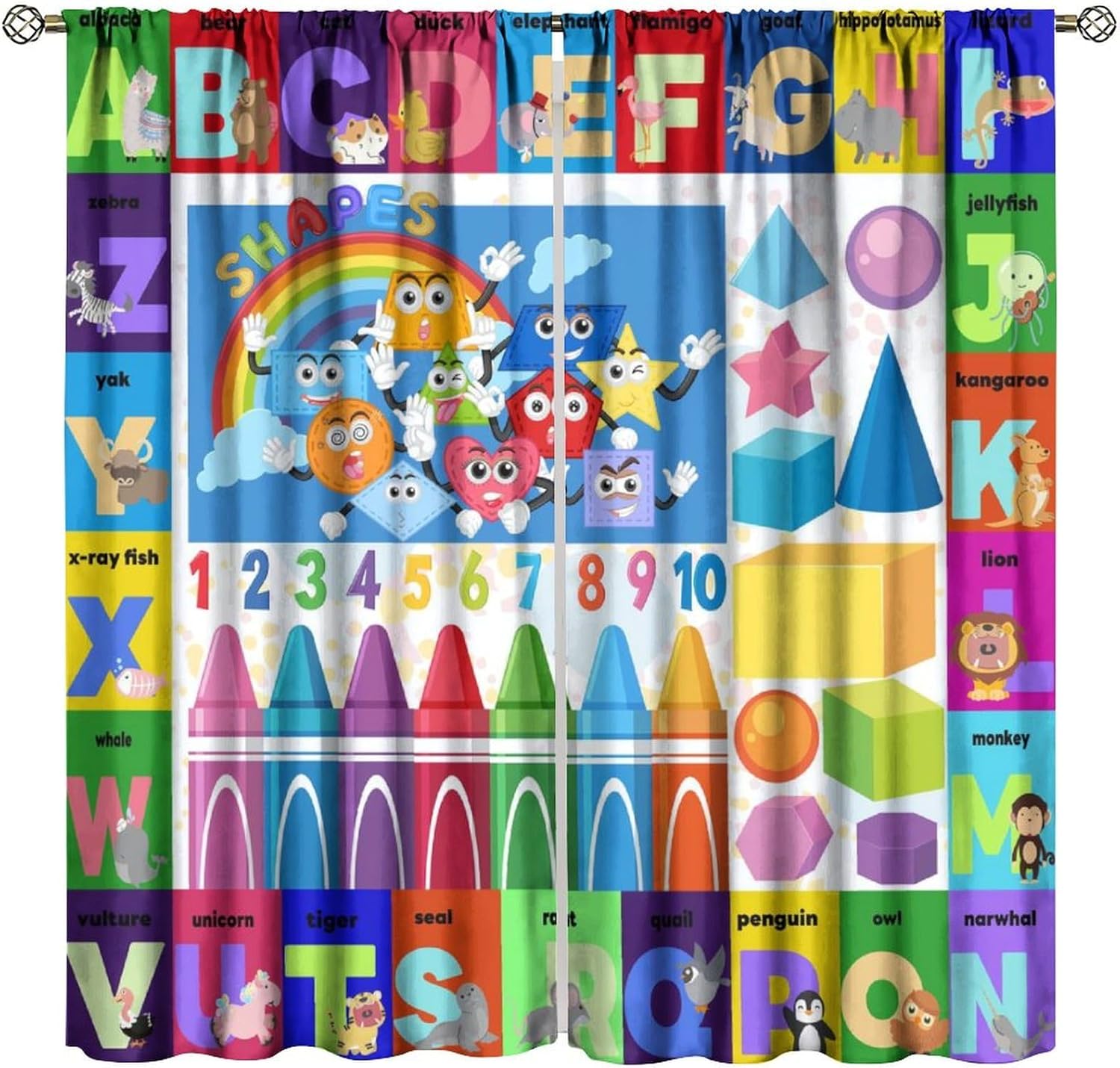 Colourful ABC Education Curtai - Kids Education Youtube reseña y precio