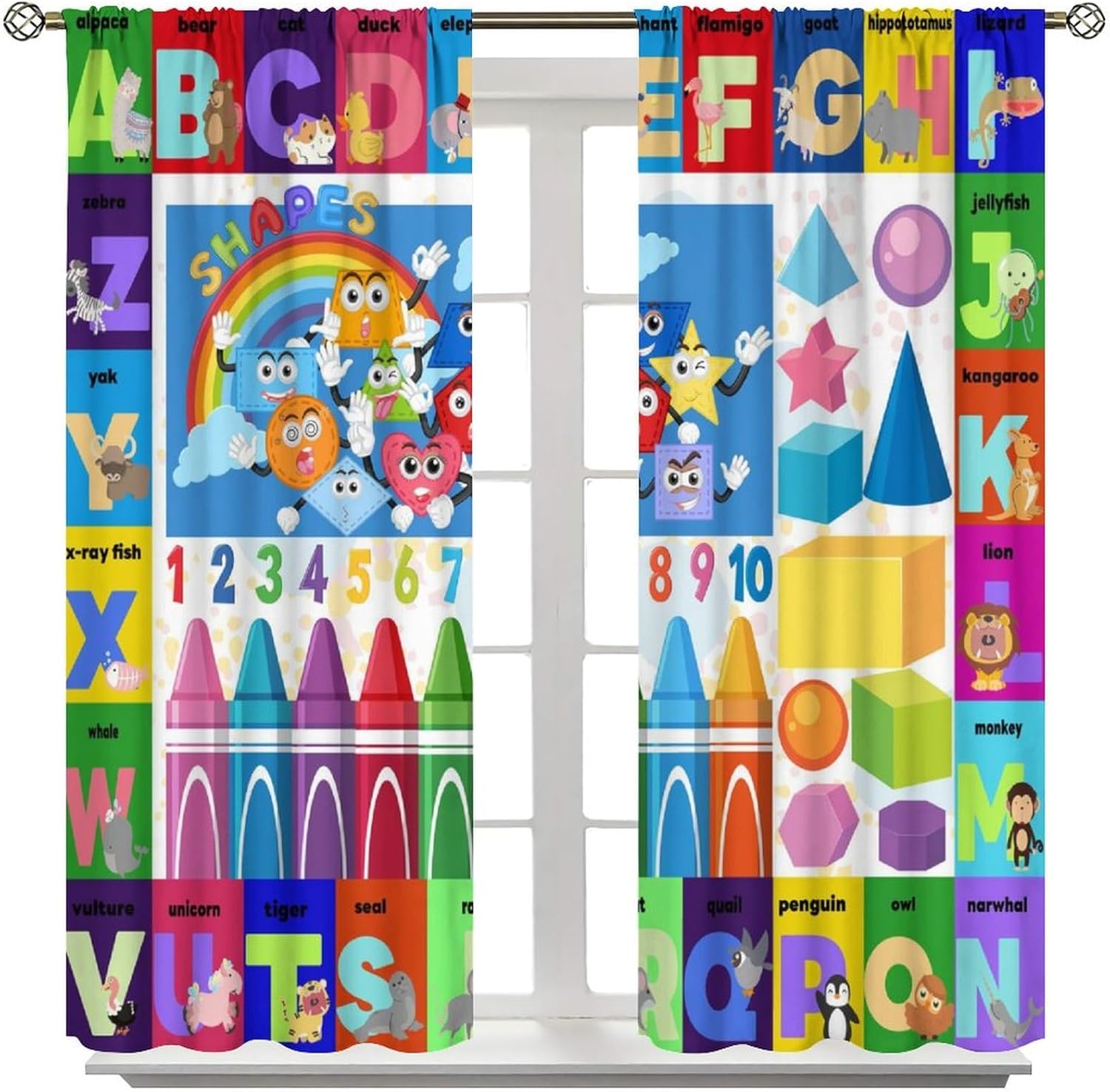 Colourful ABC Education Curtai - Kids Education Youtube reseña y precio