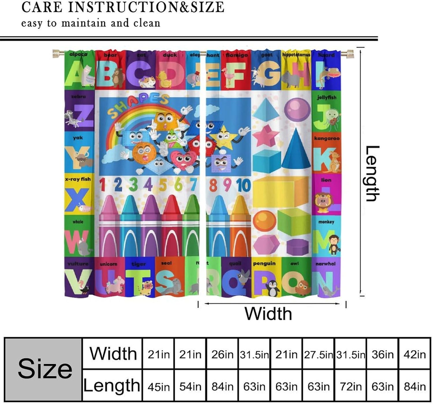 Colourful ABC Education Curtai - Kids Education Youtube reseña y precio