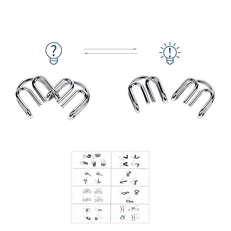8PCS/Set Metal Montessori Wire - Brain Teaser Cube reseña y precio