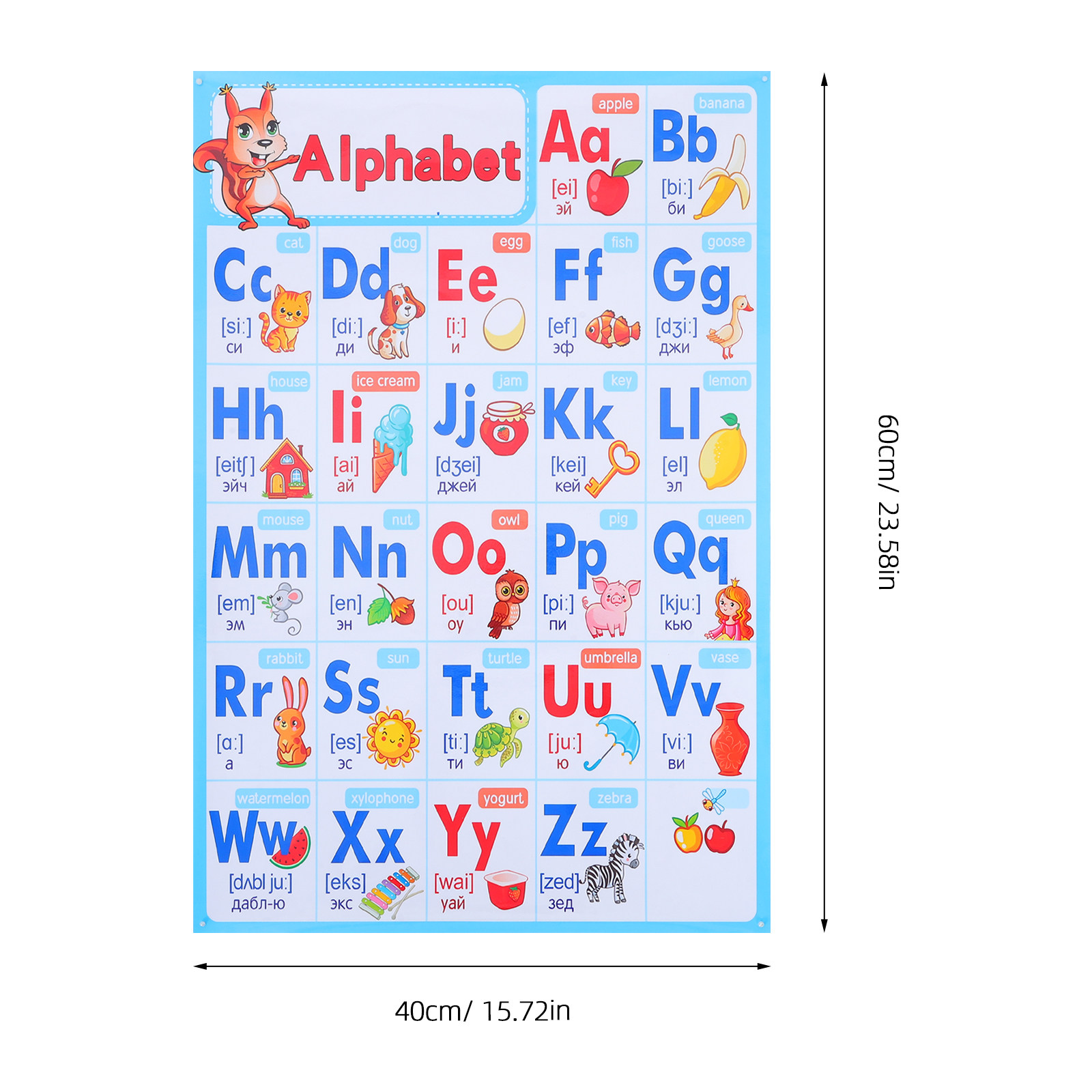 Alphabet Poster Chart Preschoo - Abc Kids Early Education reseña y precio