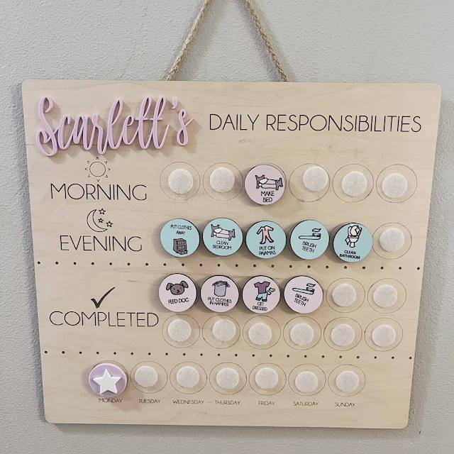 Custom Kids Wooden Daily Respo - Kids Education Plan reseña y precio