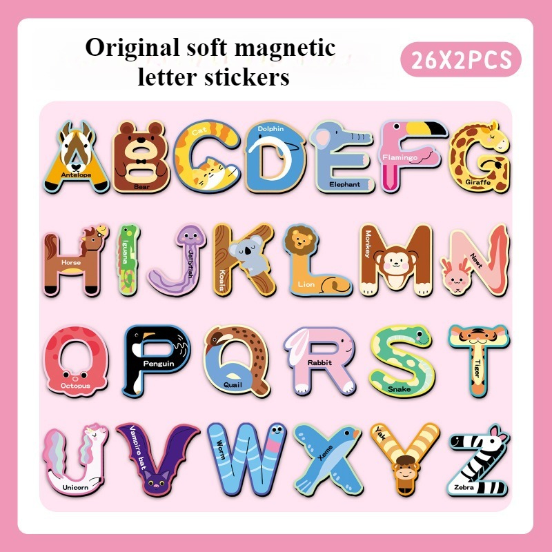 52Pcs Alphabet Magnetic Fridge - Abc Kids Early Education reseña y precio
