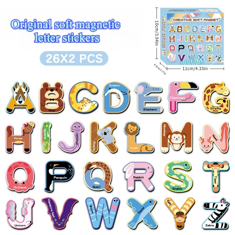 52Pcs Alphabet Magnetic Fridge - Abc Kids Early Education reseña y precio