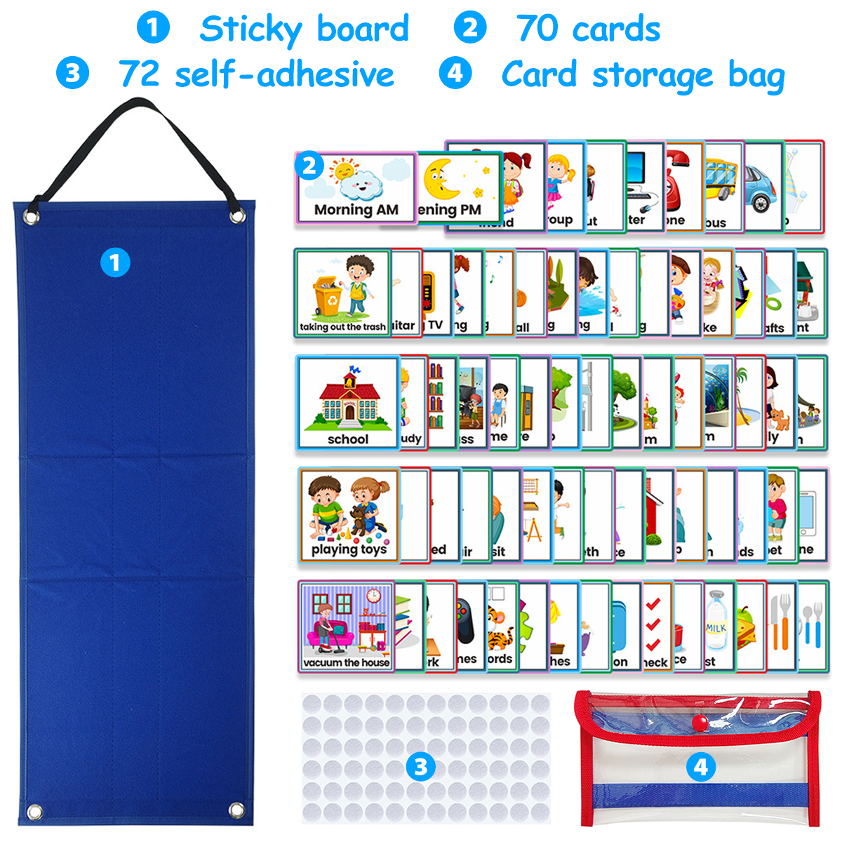 Kid Visual Schedule Hanging Vi - Kids Education Planner reseña y precio