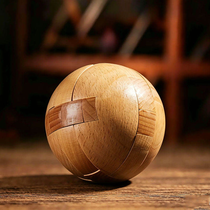 Classic Wooden Puzzle Ball Mag - Brain Teaser Cube reseña y precio