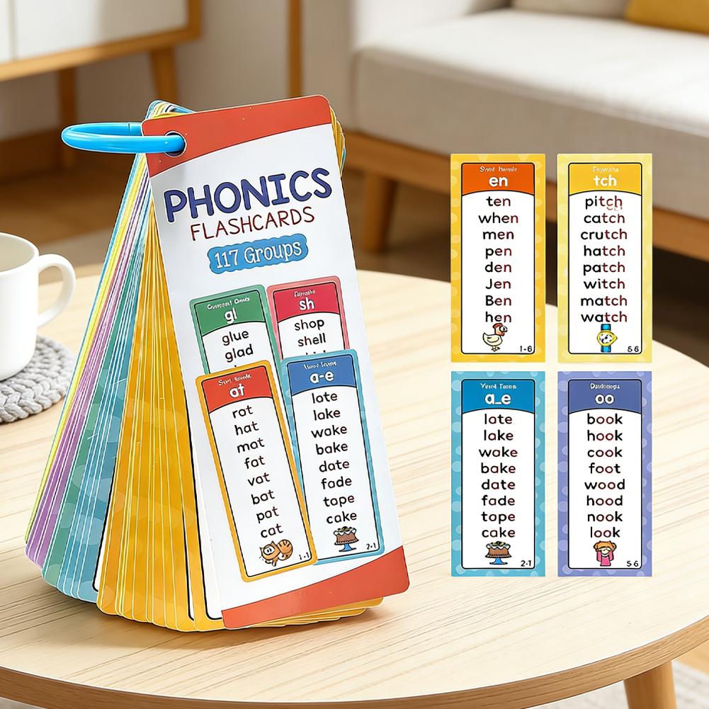 117 Groups Phonics Flashcards  - Flash Card Alphabet reseña y precio