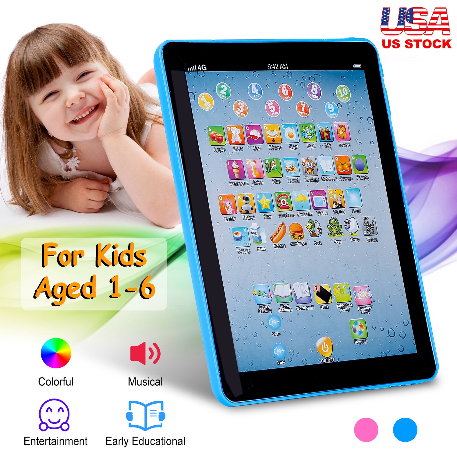 US Stock Toddler Learning Tabl - Abc Kids Early Education reseña y precio