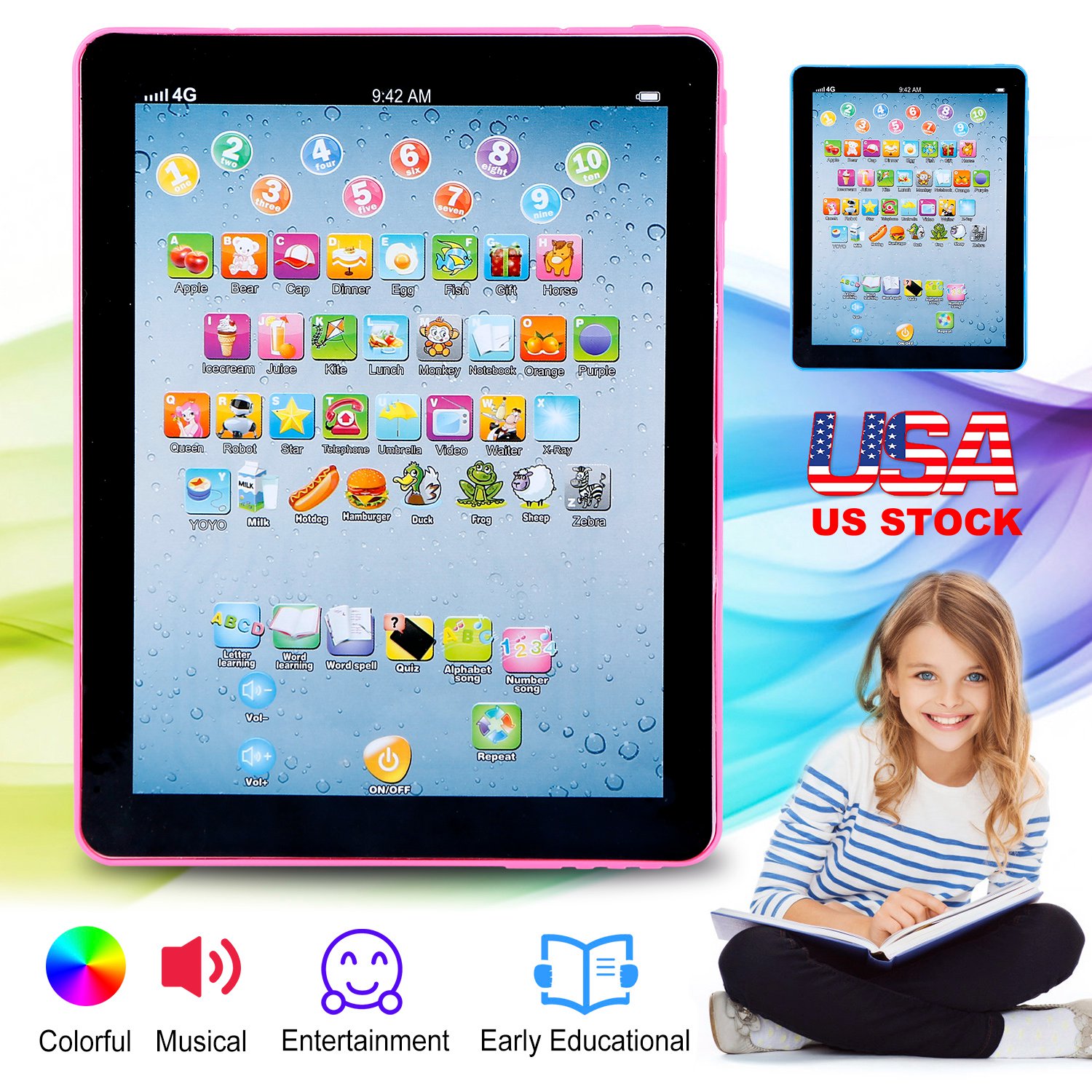 US Stock Toddler Learning Tabl - Abc Kids Early Education reseña y precio