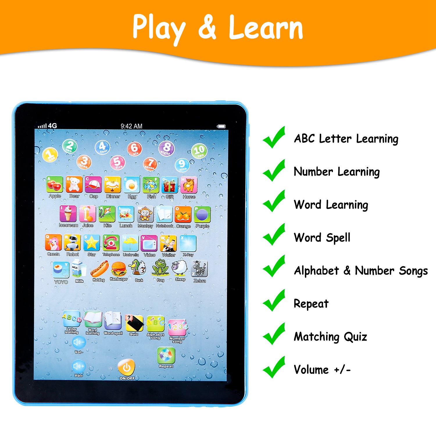 US Stock Toddler Learning Tabl - Abc Kids Early Education reseña y precio