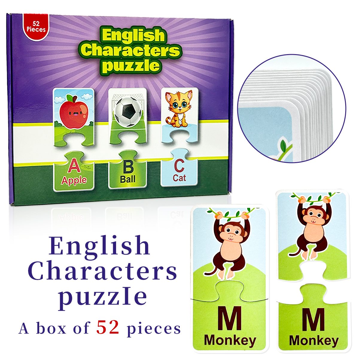 Alphabet Matching Puzzle Cards - Flash Card Alphabet reseña y precio