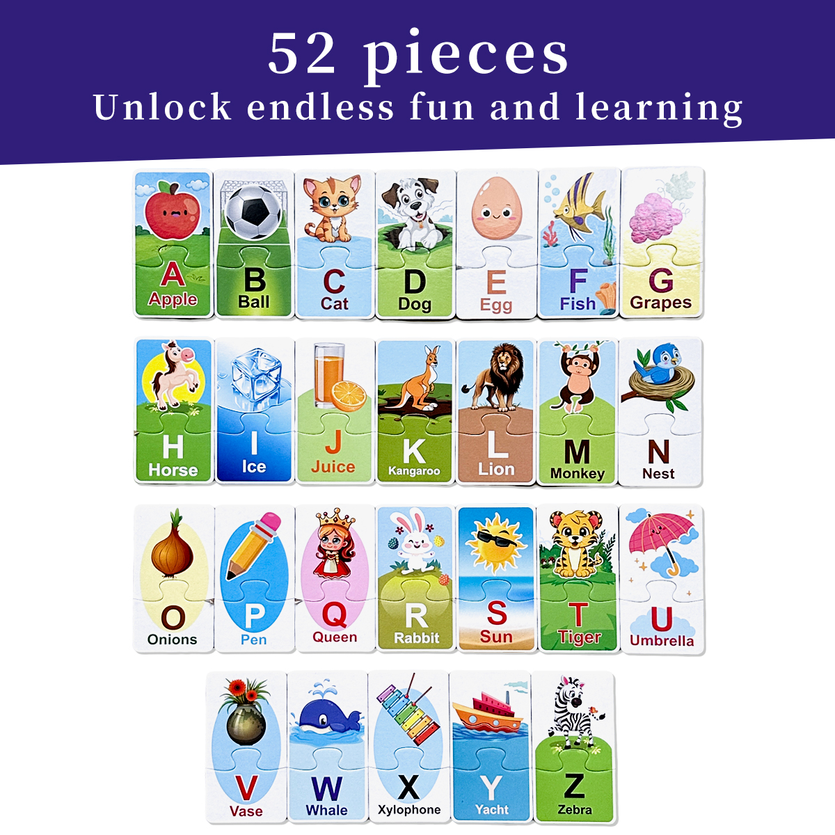 Alphabet Matching Puzzle Cards - Flash Card Alphabet reseña y precio