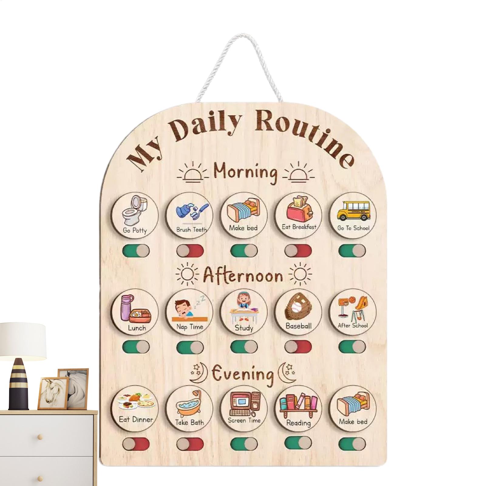 Visual Schedule For Kids Morni - Kids Education Planner reseña y precio