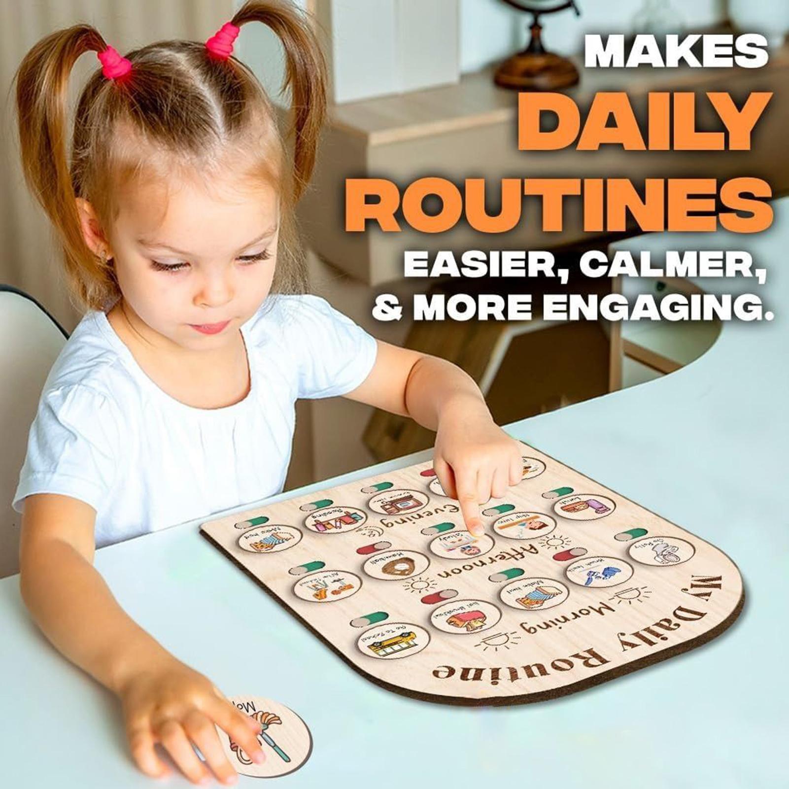Visual Schedule For Kids Morni - Kids Education Planner reseña y precio